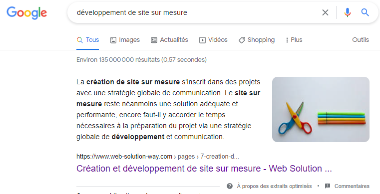 Position zéro sur le développement de site sur mesure