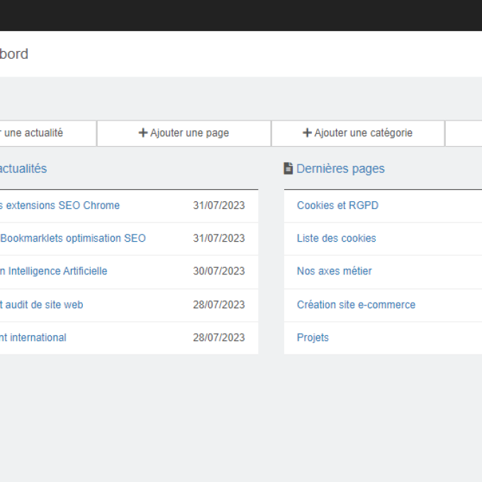 CMS gestionnaire site internet CMS gestion site internet